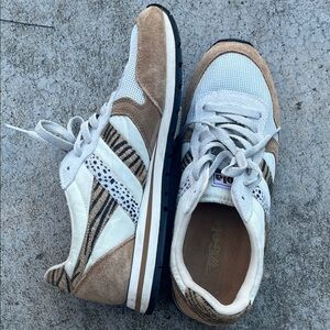 Gola Brown and White Women's Sneakers